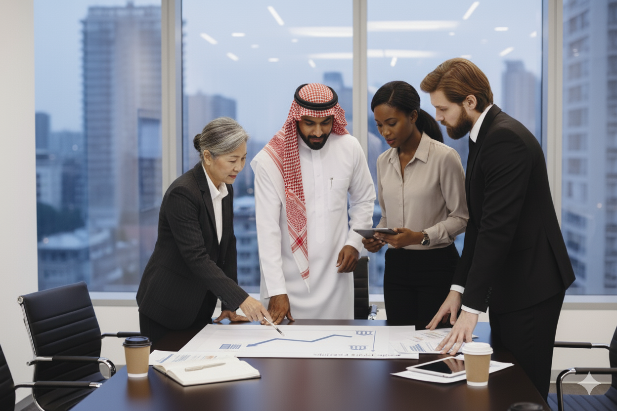 Advisory team at Nuwa Partners providing strategic consulting and market entry guidance for Saudi Vision 2030.