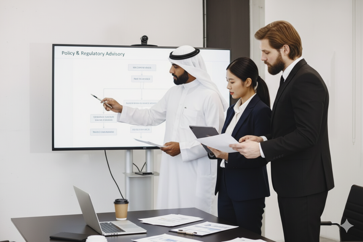 Advisory professionals providing policy and regulatory consulting for Saudi Vision 2030 projects.